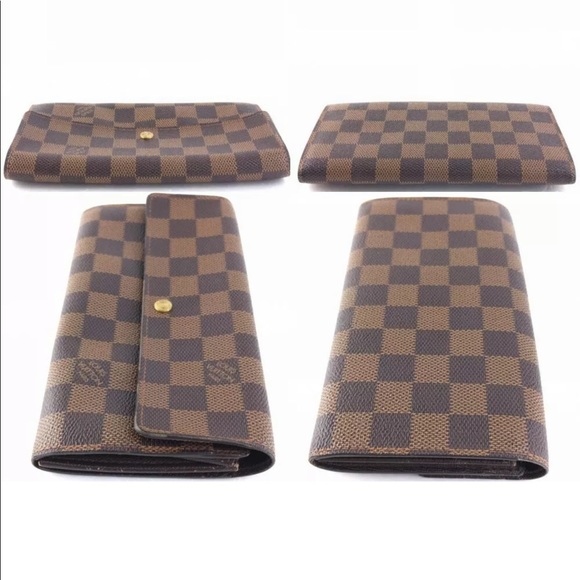 😍 AUTHENTIC Portefeuille Sarah Long Wallet Damier - Picture 3 of 8